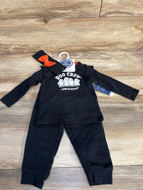 NEW Life Is Good 3pc Boo Crew Set Black sz 12m - Me n Mommy To Be