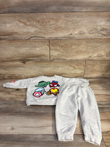 Marvel Spider-Man 2pc Sweatshirt & Joggers Set Grey sz 3T
