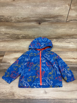 Cat & Jack Dinosaur Windbreaker Jacket Blue sz 12m
