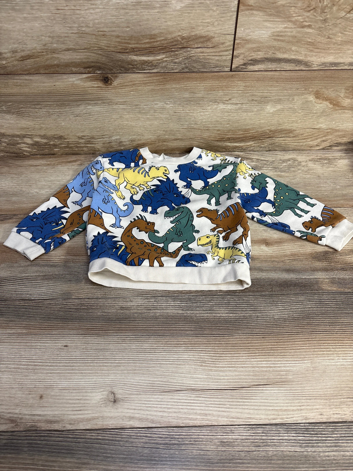 H&M Dinosaur Sweatshirt White sz 2T - Me n Mommy To Be