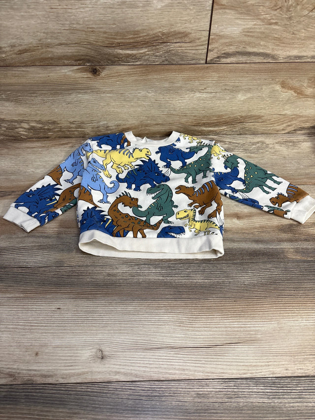H&M Dinosaur Sweatshirt White sz 2T - Me n Mommy To Be