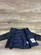 Ralph Lauren Plaid Down Hooded Puffer Jacket Green sz 3T