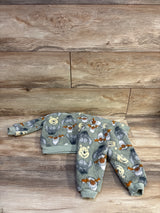 Dinsey Baby 2pc Winnie The Pooh Sherpa Sweatshirt Set Green sz 3/6m