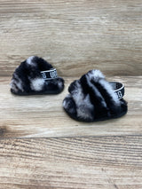 UGG Baby-Girls Fluff Yeah Slide Black/White Sz 0c/1c