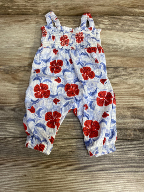 Just One You Smocked Floral Romper White sz Newborn - Me n Mommy To Be