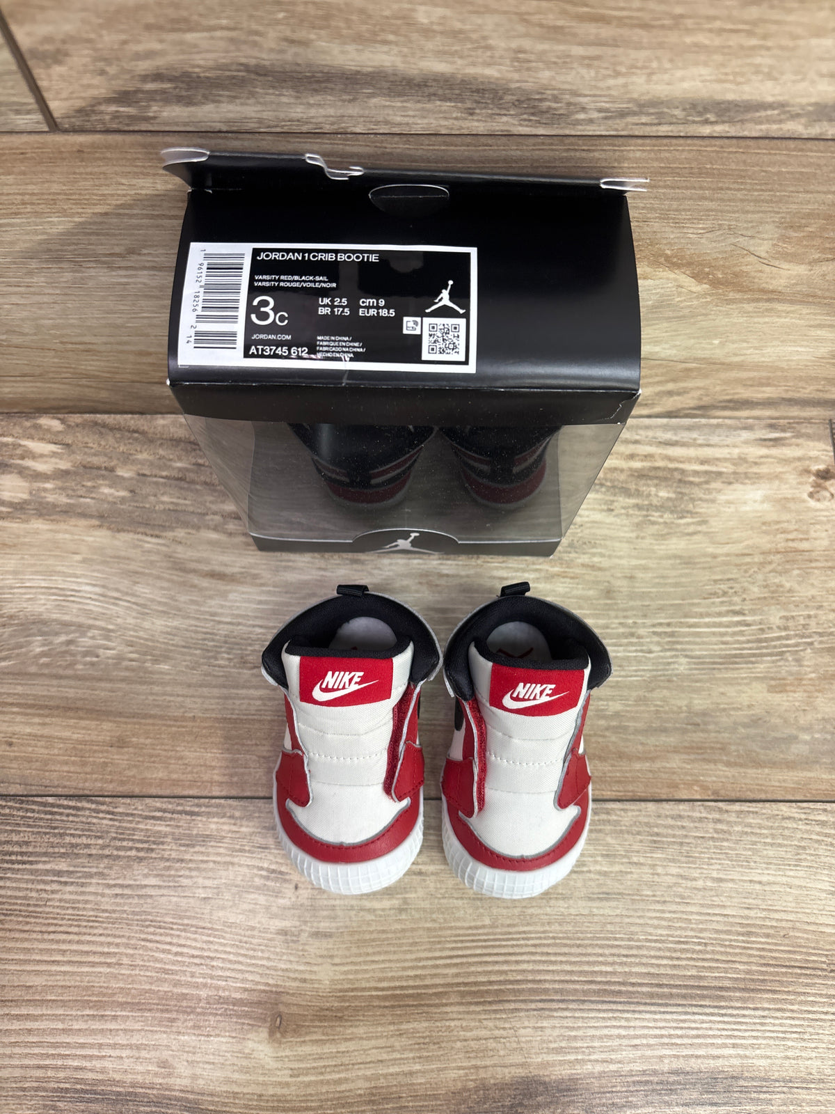 Jordan 1 Crib Bootie CB 'Chicago Lost & Found' Sneakers sz 3c