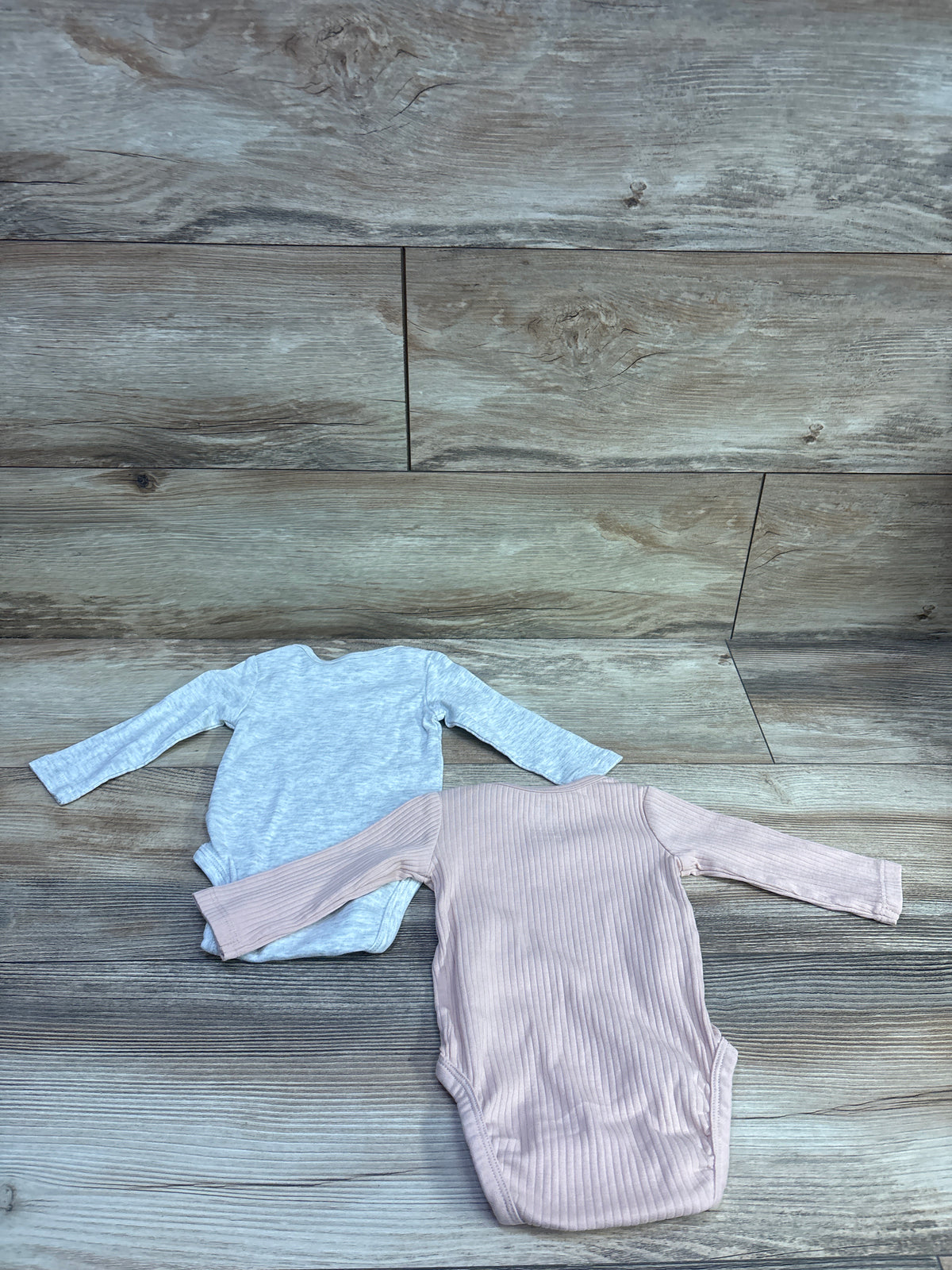 H&M 2pk Long Sleeve Bodysuit Set Pink sz 3m