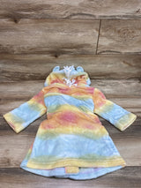 Cat & Jack Tie-Dye Plush Hooded Robe Blue sz 2-3T