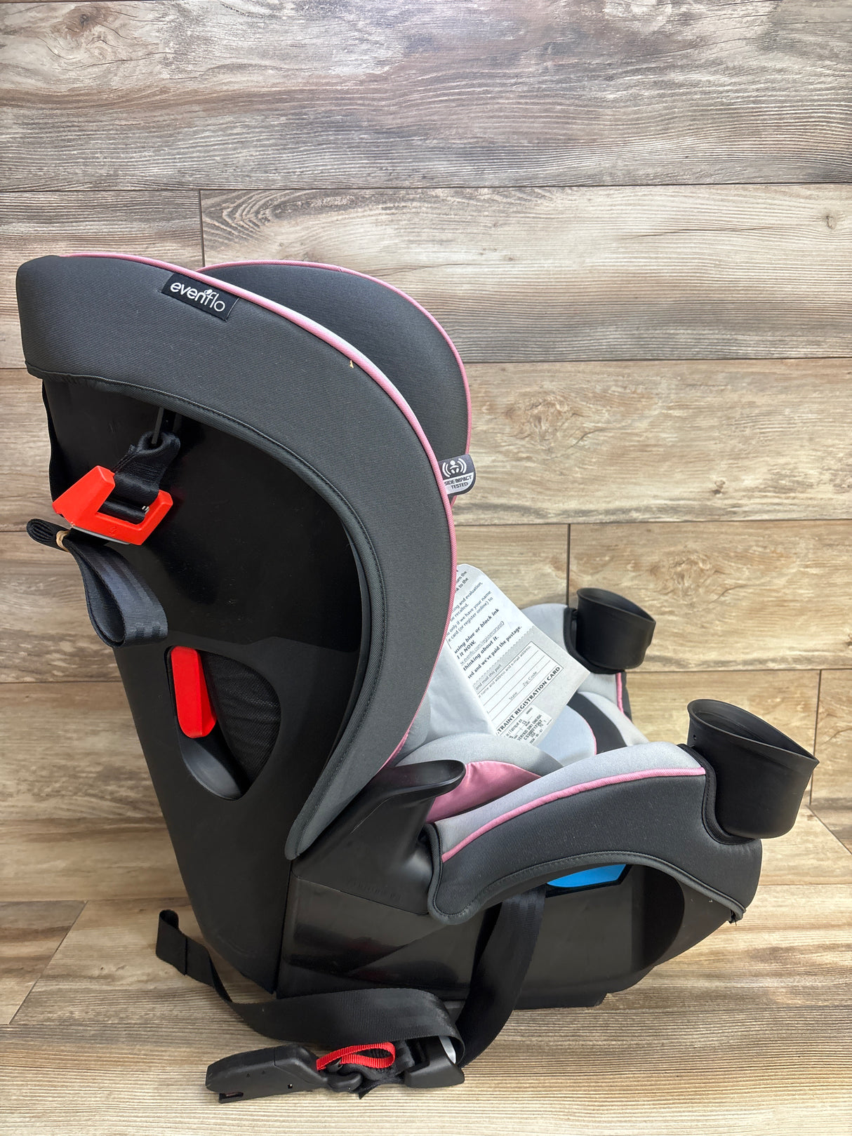 NEW Evenflo EveryKid All-in-One High-Back Booster Car Seat, Soft Pink 4-120lbs