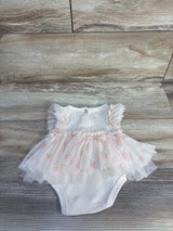 Little Lass Tulle Ribbed Bodysuit Beige sz 0-3m