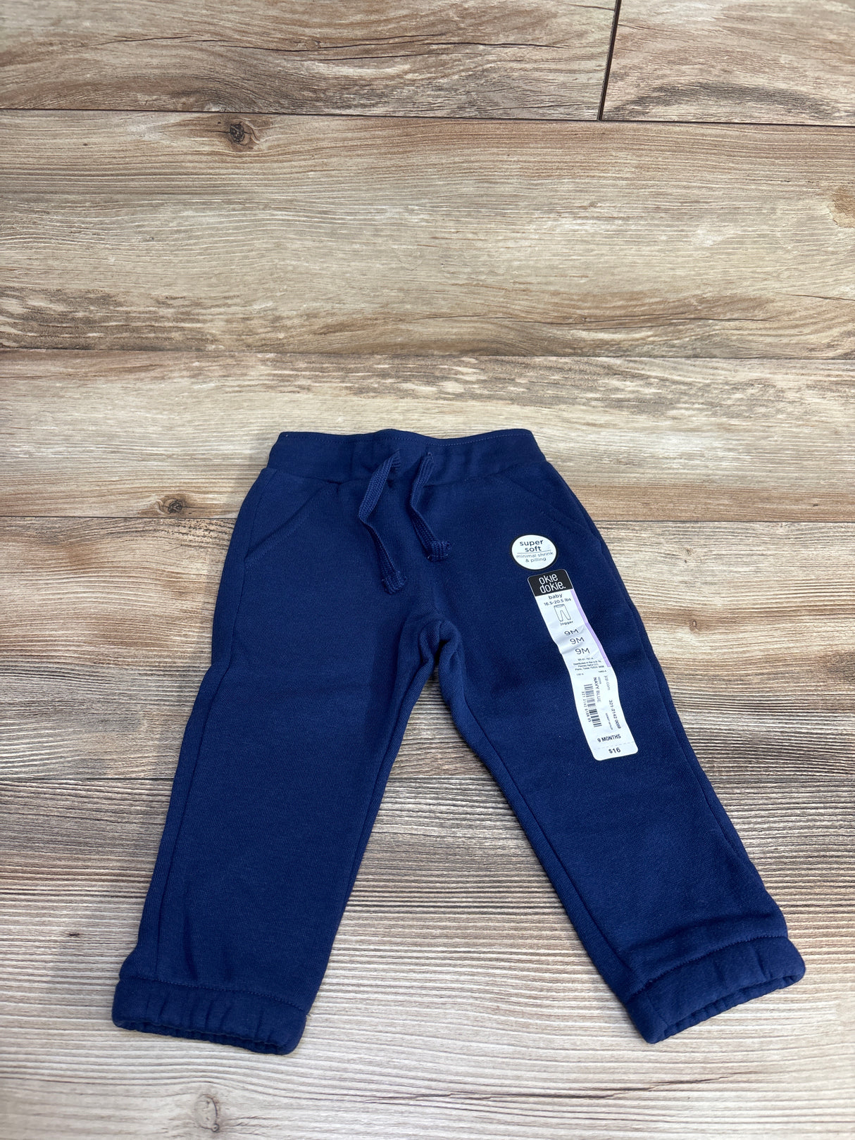 NEW Okie Dokie Navy Blue Joggers sz 9m