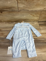NEW Cloud Island 2pc Pointelle Henley Bodysuit & Pants Set Blue sz 12m