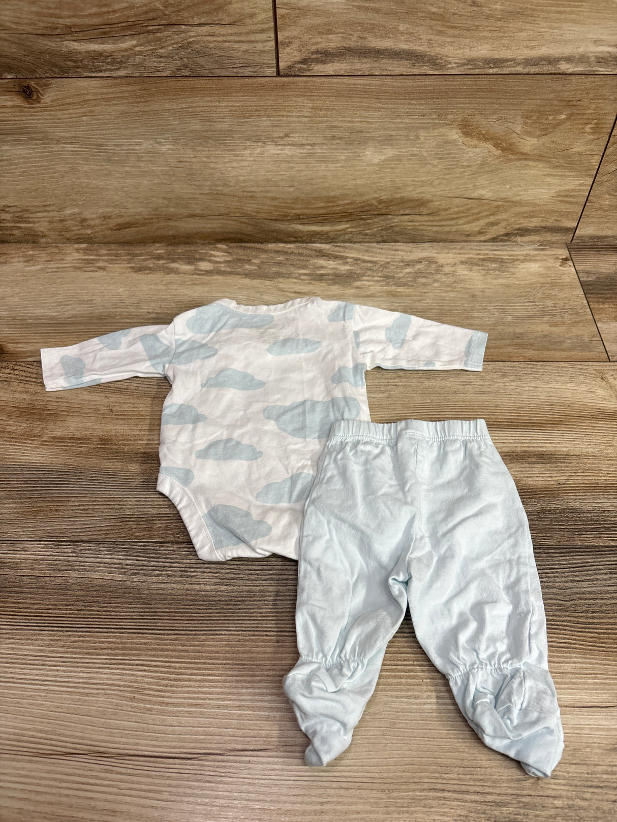 Mighty Goods 2pc Side Snap Bodysuit & Footed Pants Set White sz Preemie