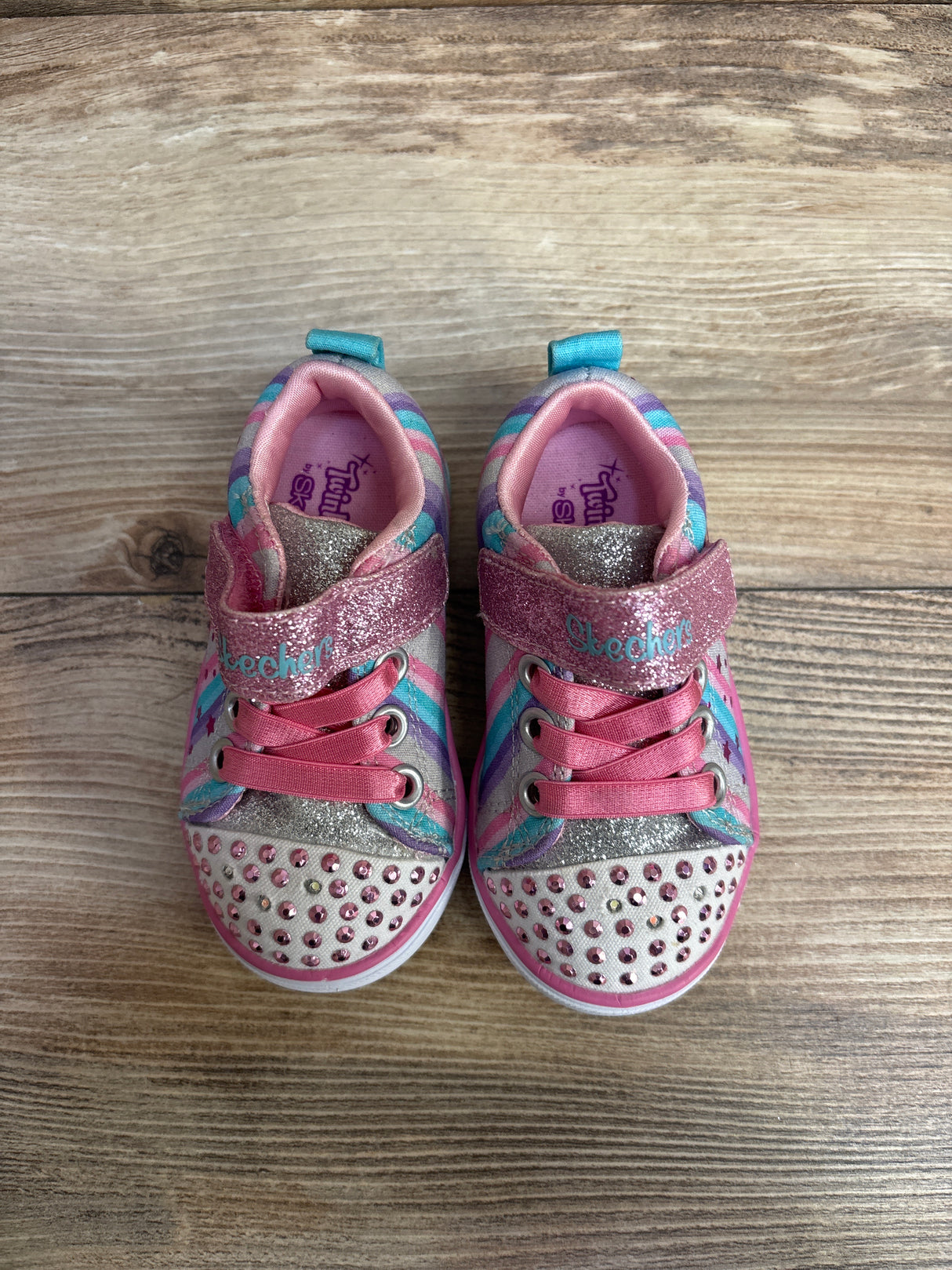 Skechers Twinkle Toes Light Up Shoes Pink sz 5c