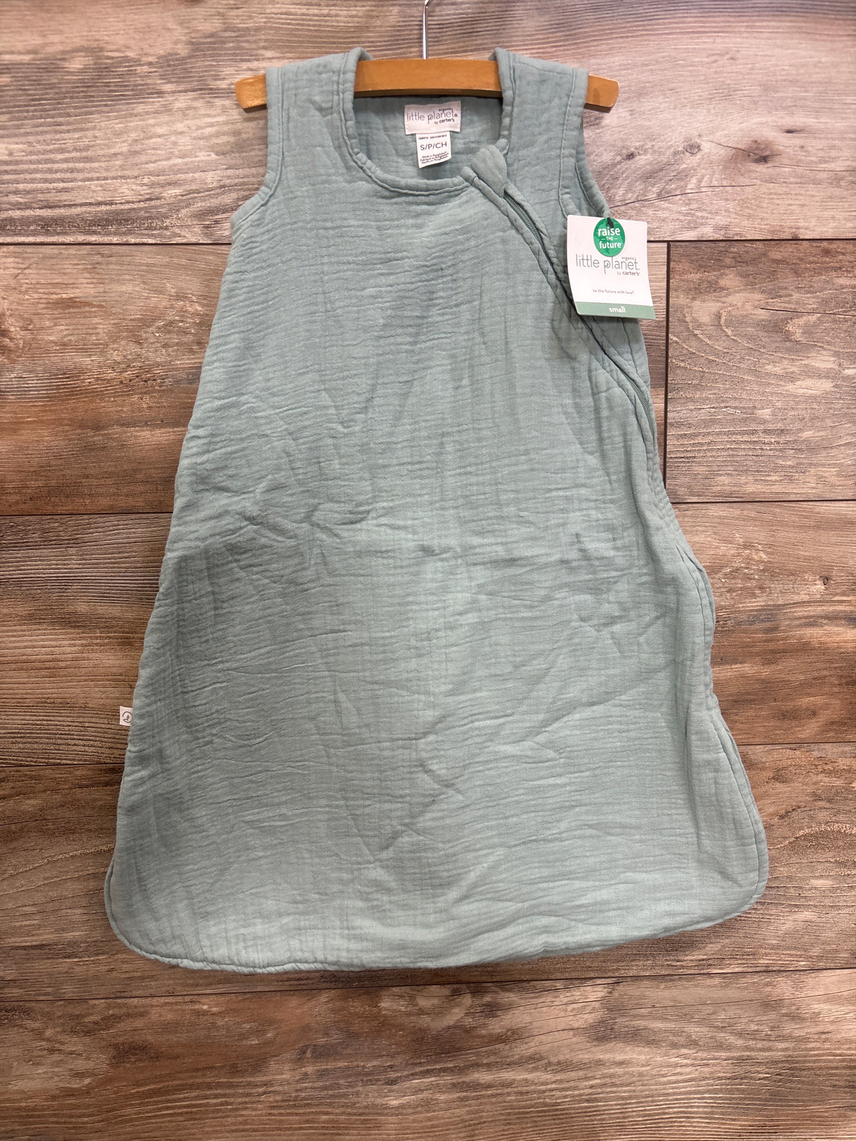 NEW Little Planet Organic Gauze Sleepbag in Green sz S/0-6m