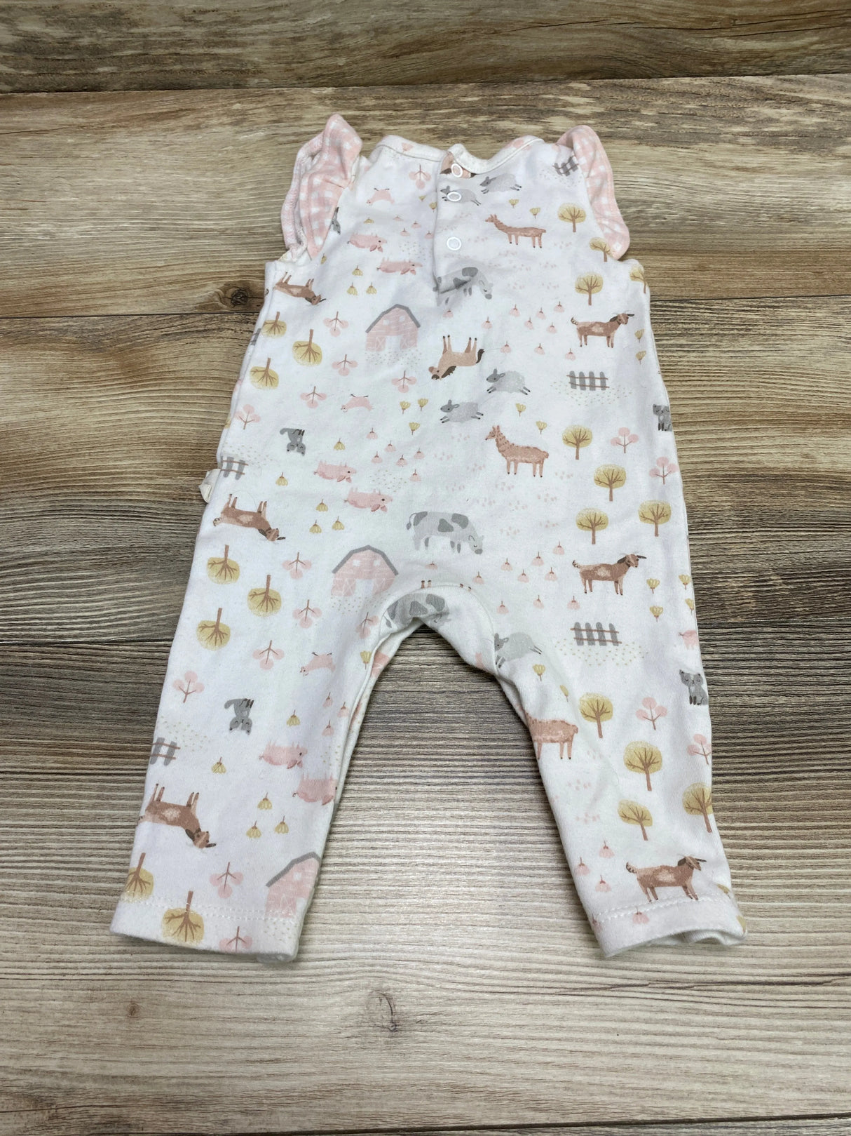 Rabbit + Bear Animal Print Romper White sz 0-3m - Me n Mommy To Be