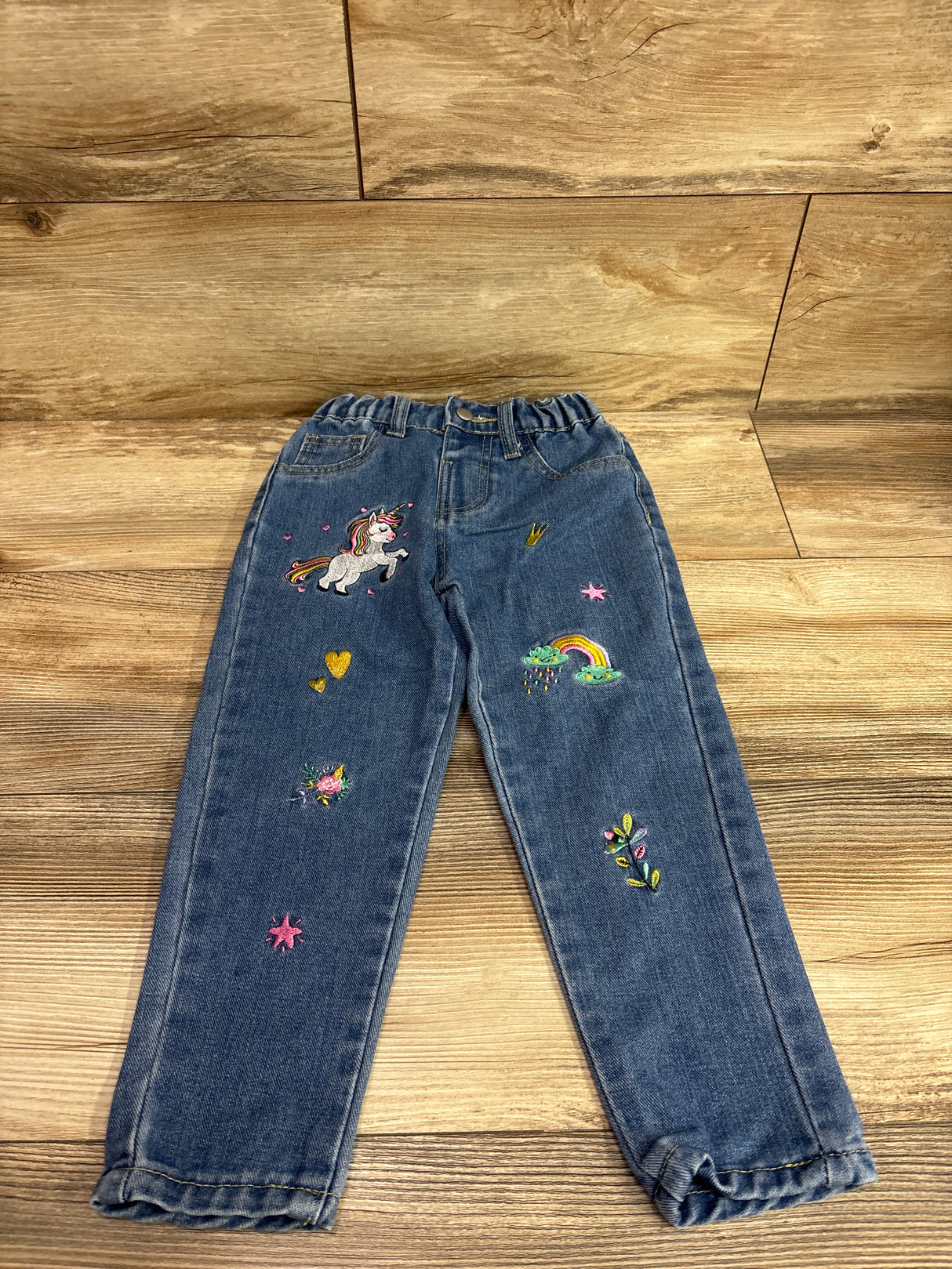 Shein Embroidered Jeans Blue sz 4T