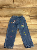 Shein Embroidered Jeans Blue sz 4T