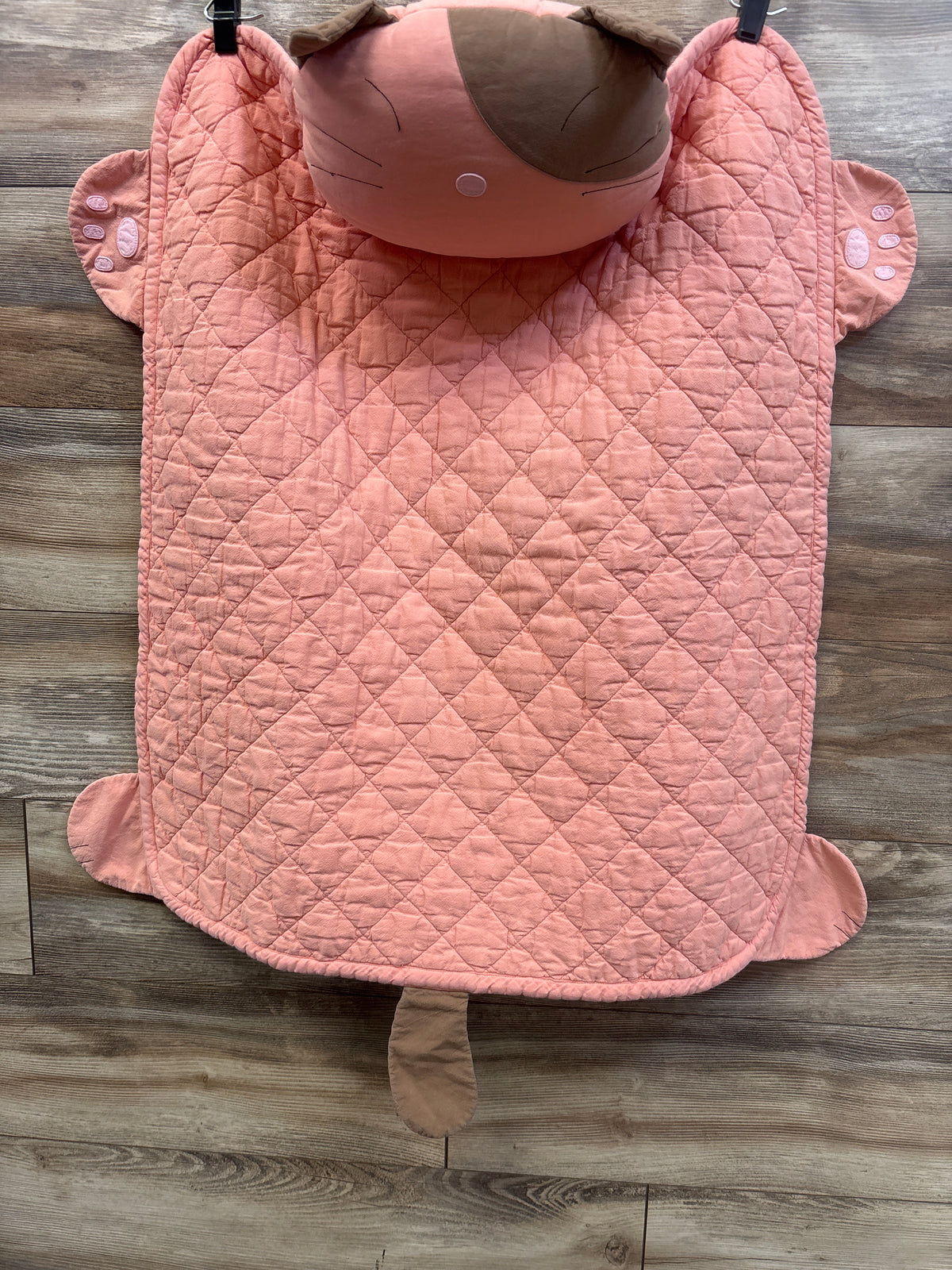 Hikosen Cara Quilted Cat Toddler Nap Mat Pink