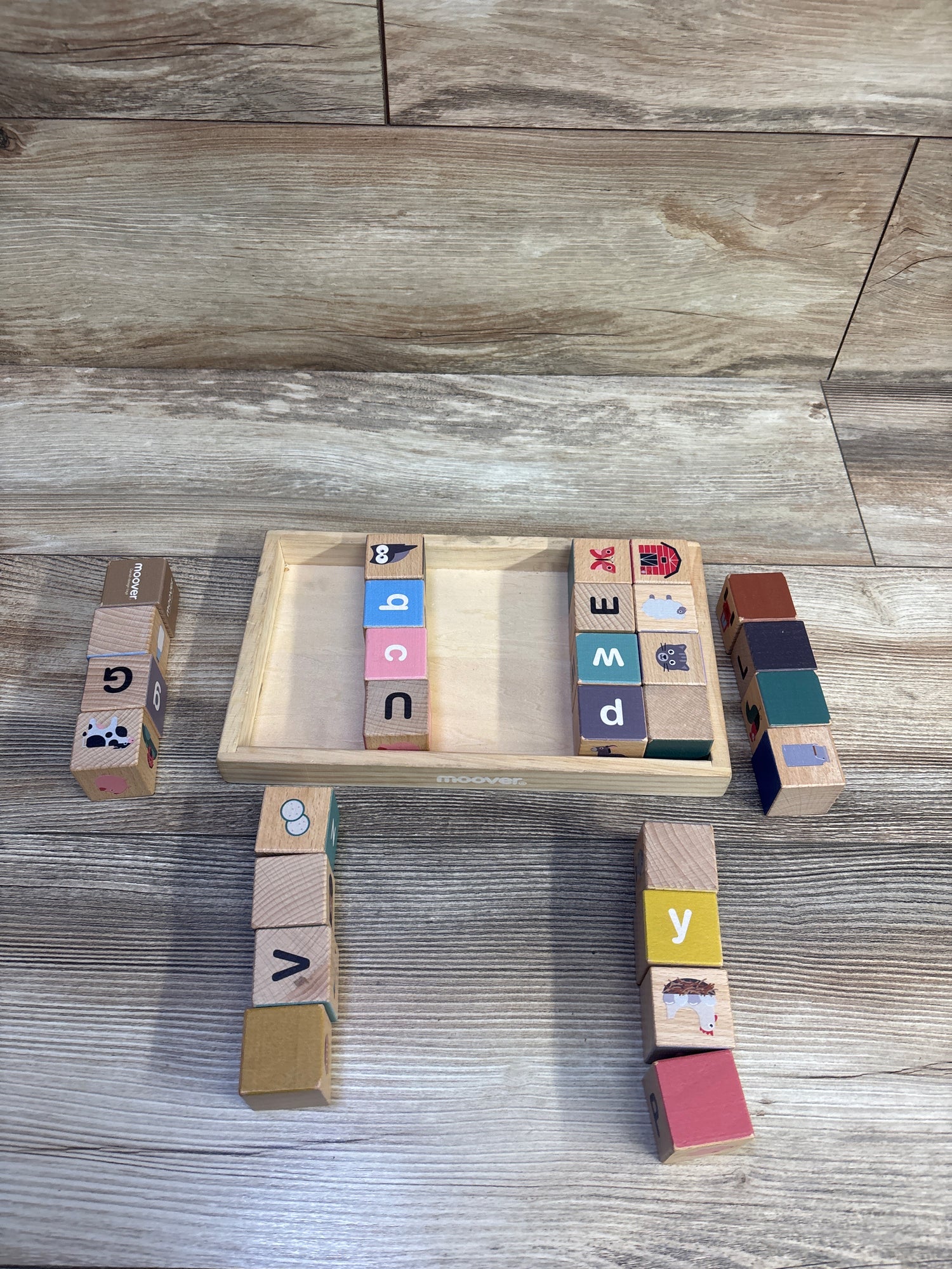 Moover Wooden Alphabet & Farm Blocks