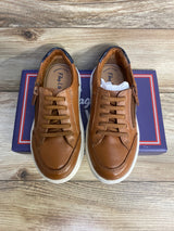 NEW Flag Ltd. Cameron Leather Zip Oxford Sneakers Tan sz 9c