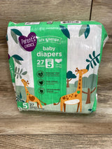 NEW Parent's Choice Dry And Gentle Baby Diapers 27Ct., Size 5