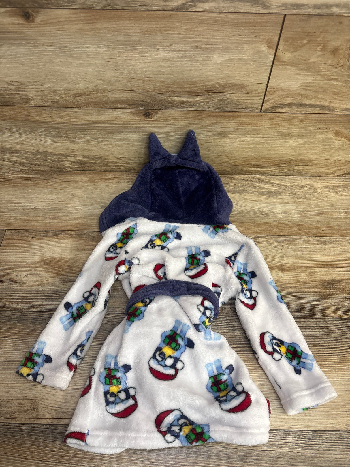 Bluey Plush Christmas Robe White sz 2T