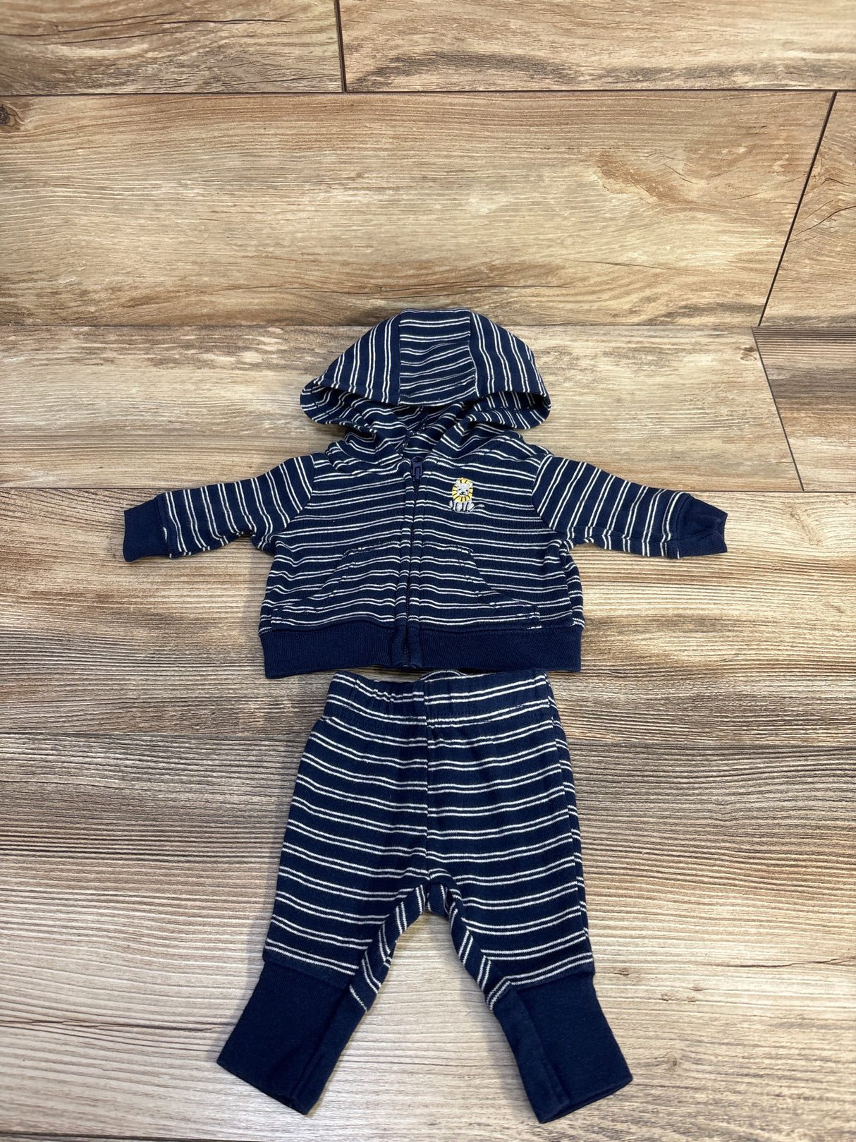 Child of Mine 2pc Striped Jacket & Pants Set Navy sz Preemie