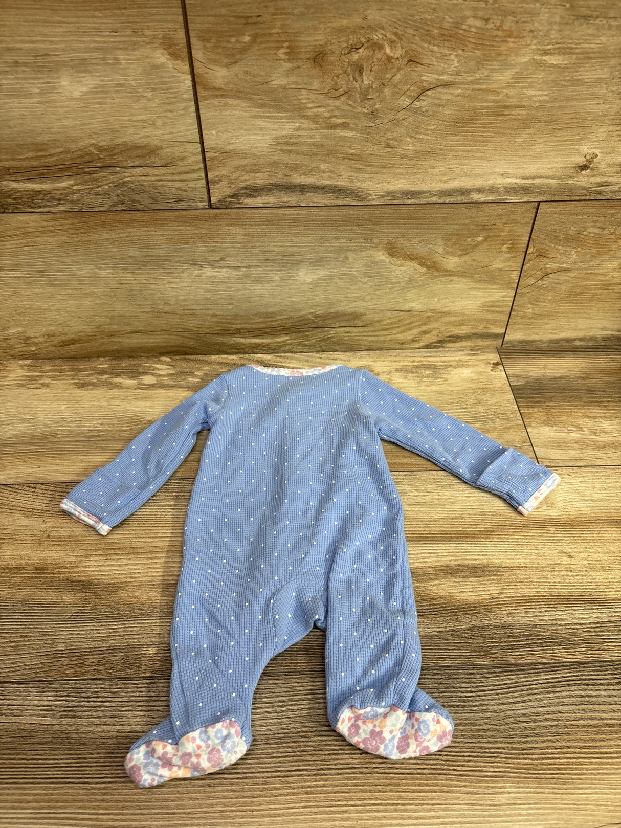 Just One You Waffle Knit Sleeper Blue sz Newborn