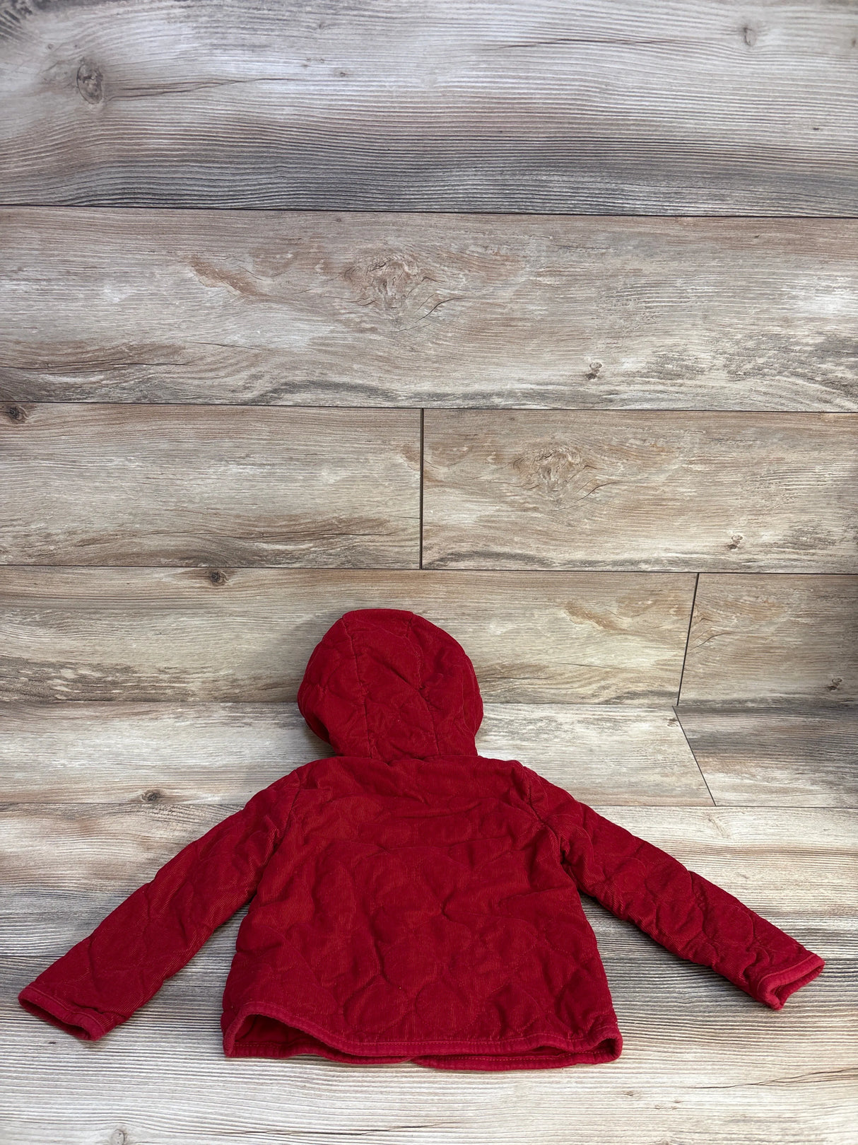 Carter's Corduroy Hooded Quilted Jacket Red sz 24m