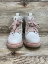 Cat & Jack Amaya Lace-Up Combat Boots Blush Sz 6c