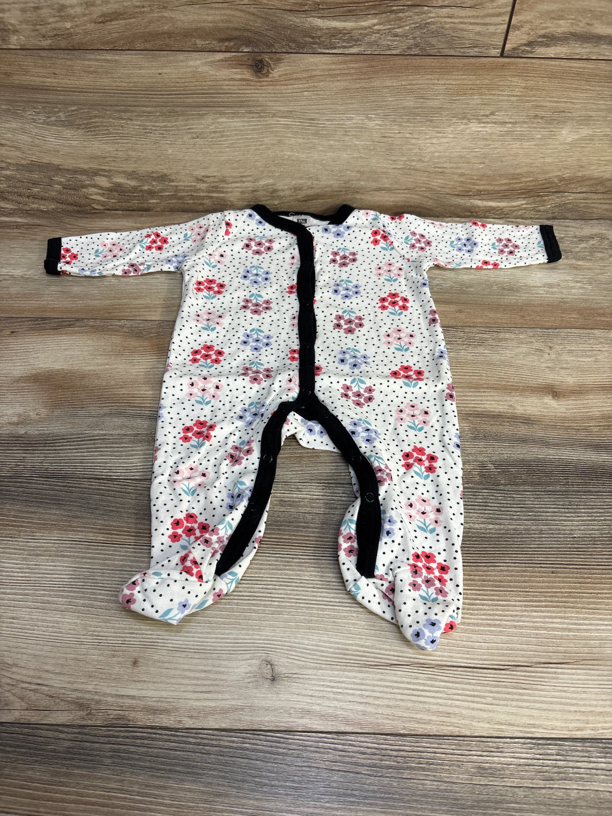 Hudson Baby Floral Sleeper White sz 6-9m - Me n Mommy To Be