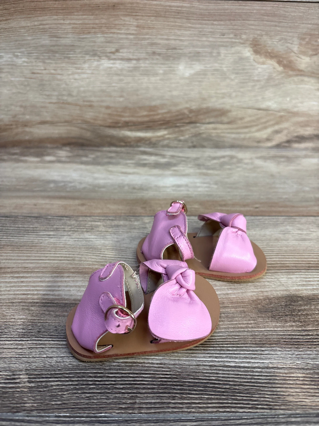 Janie & Jack Leather Bow Sandals Pink sz 3c