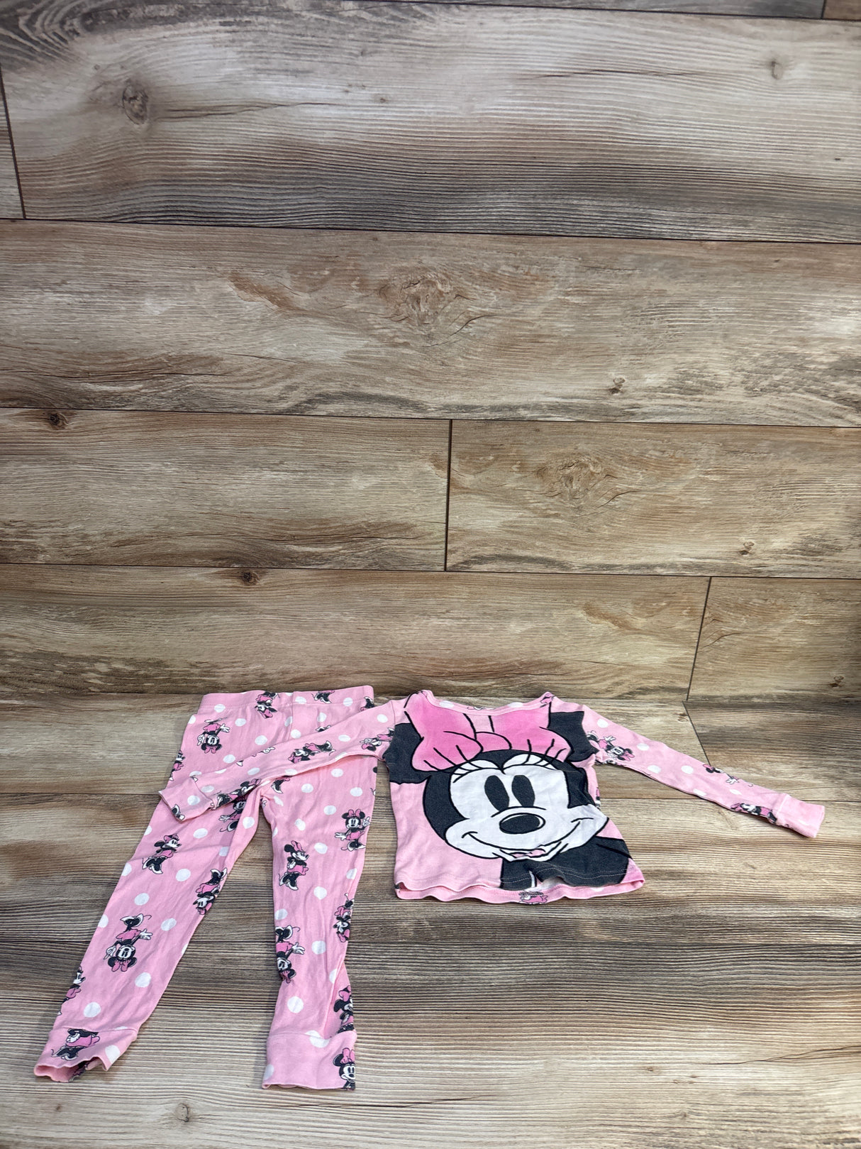 Disney Junior 2pc Minnie Mouse Pajama Set Pink sz 3T