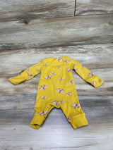 Carter's Butterfly Print Coverall Yellow sz Newborn