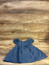 RZ by Rachel Zoe Embroidered Cherry Chambray Dress Blue sz 2T