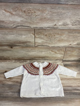 Uniqlo Fair Isle Button Front Cardigan White sz 9-12m