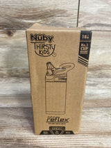 NEW Nuby Thirsty Kids Flip-It Reflex Stainless Steel Cup 10oz