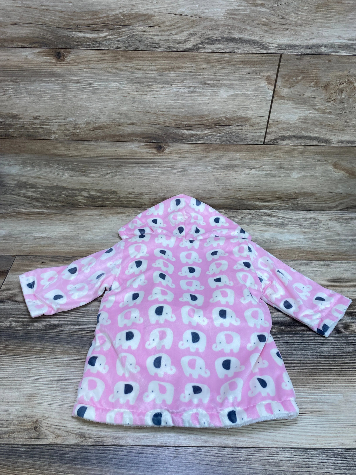 Elephant Print Hooded Robe Pink sz 0-9m