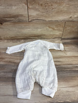 Under The Nile Organic Muslin Kimono Coverall Ivory sz 3-6m
