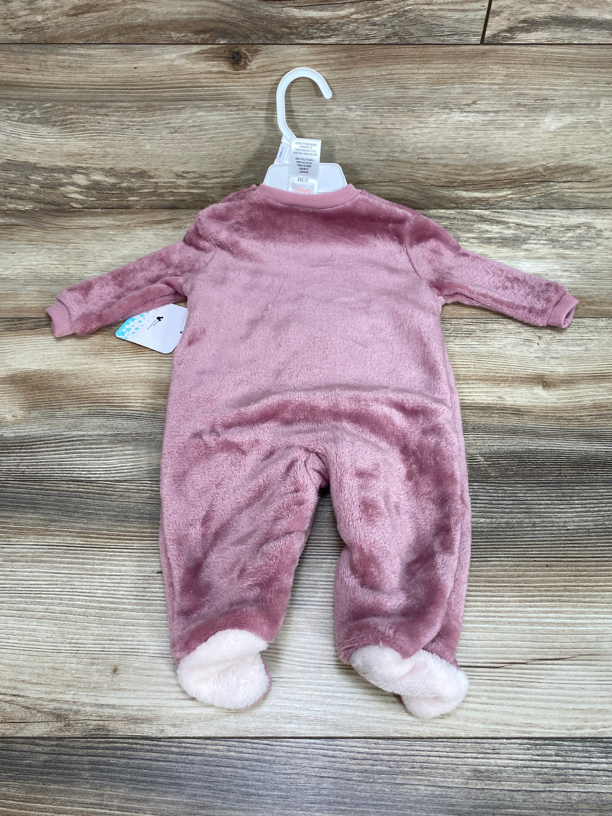 NEW Disney Baby Plush Mauve Minnie Mouse Coverall sz 0-3m