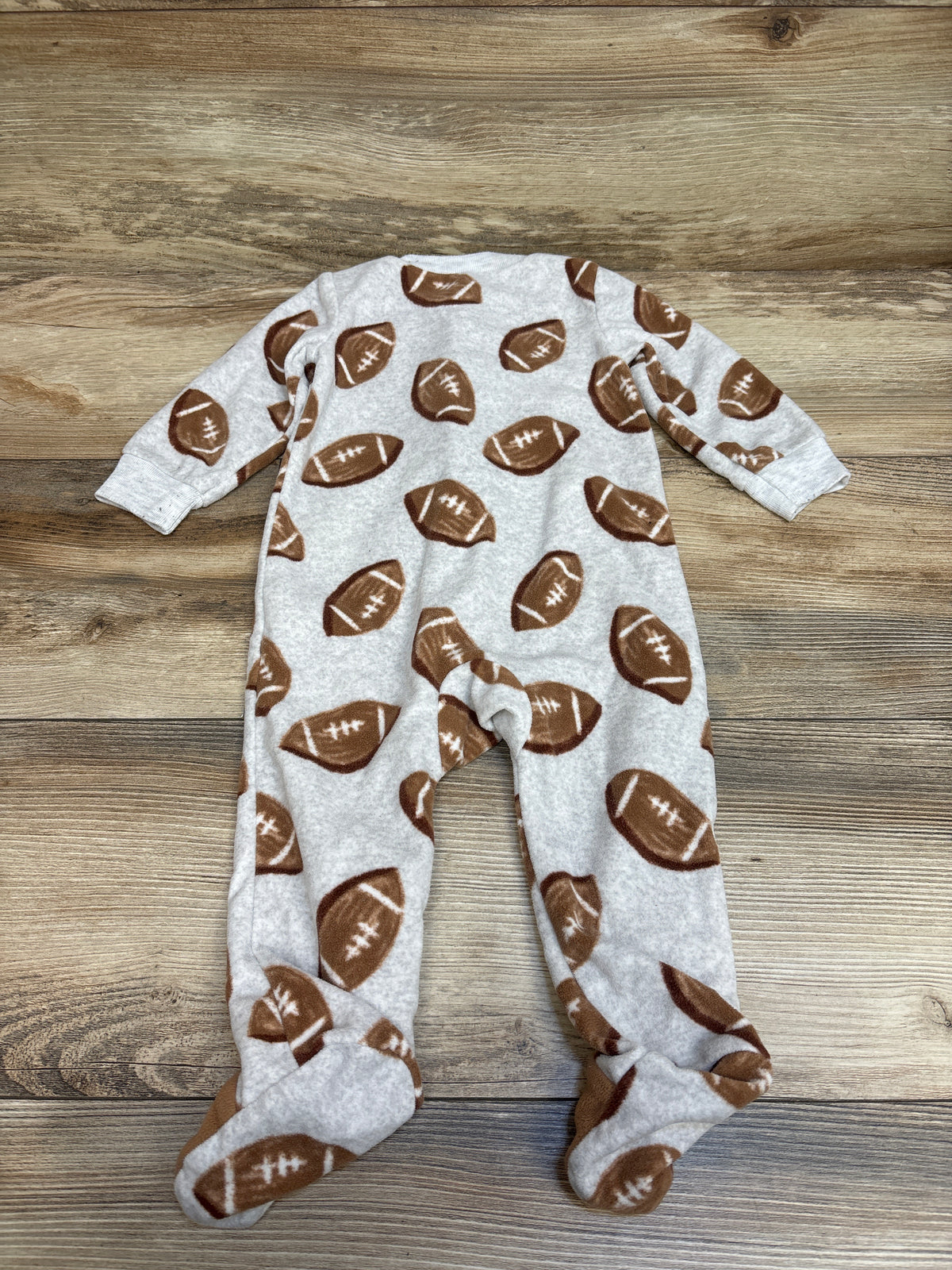 Child Of Mine Football Blanket Sleeper Grey sz 6-9m