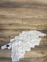 NEW Gerber 6pk Long Sleeve Bodysuits White sz 0-3m