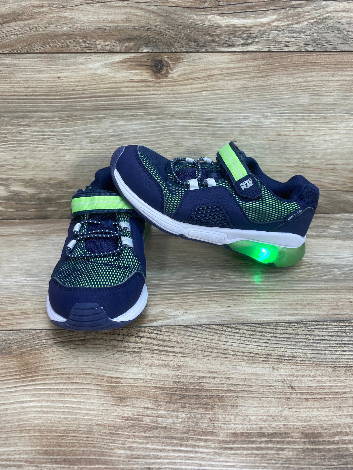 Stride Rite M2P Lumi Bounce Sneakers Green Grecko sz 12c