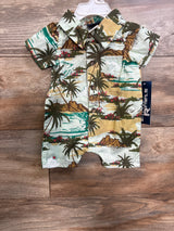 NEW Little Rebels Polo Shortie Romper Green sz 0/3m