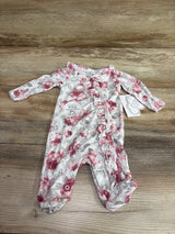 NEW Baby Essentials Ruffle Bamboo Sleeper White sz Newborn