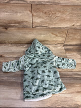 Plush Hooded Dinosaur Robe Green sz 0-9m