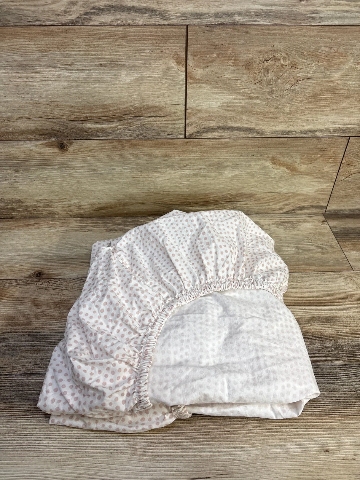Pottery Barn Kids Organic Crib Fitted Sheet Pink Polk Dots