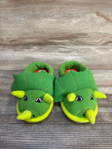 Dearfoams Triceratops Plush Slippers Green sz 7-8c