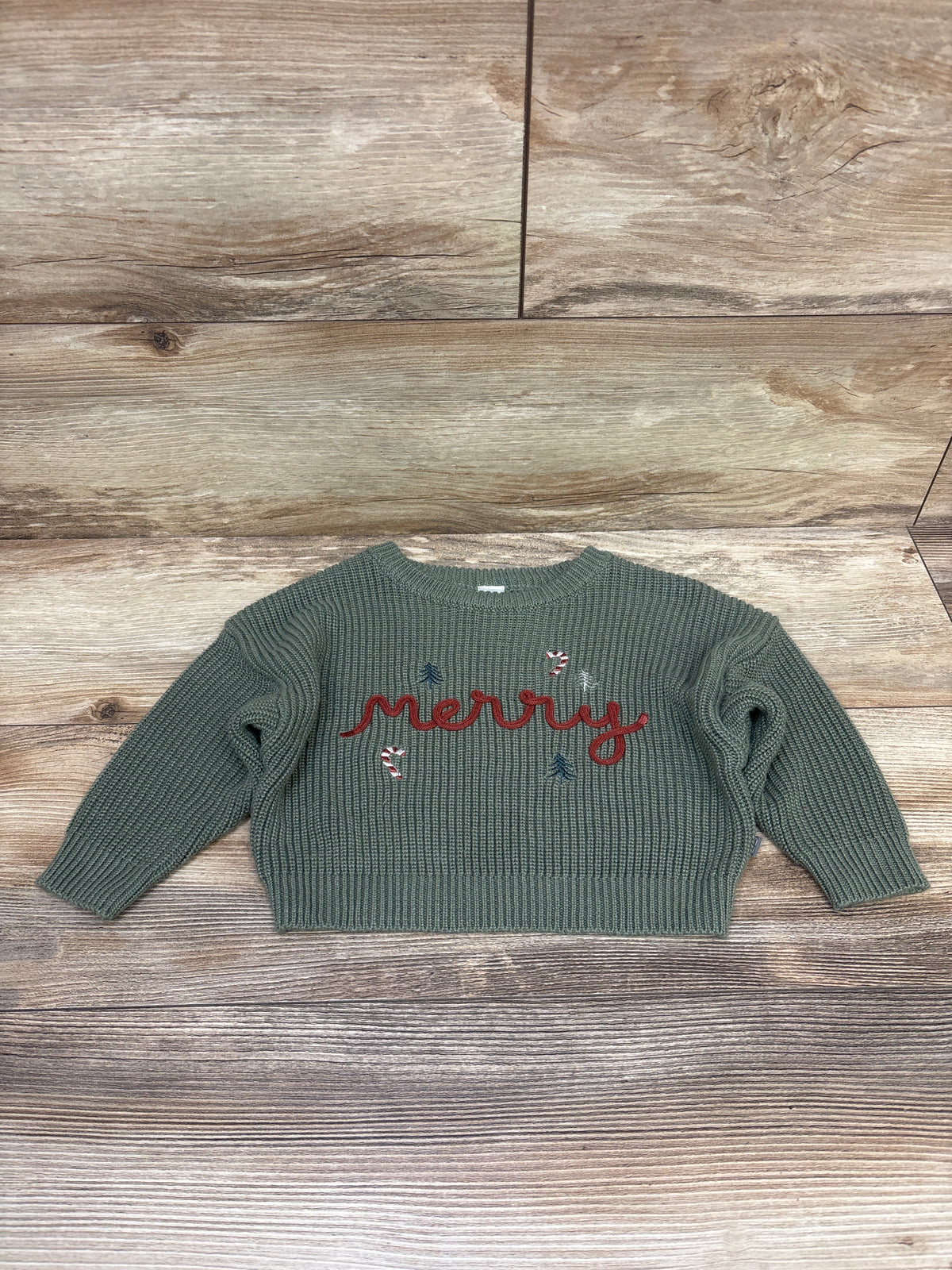 Modern Moments Merry Knit Sweater Green sz 12m